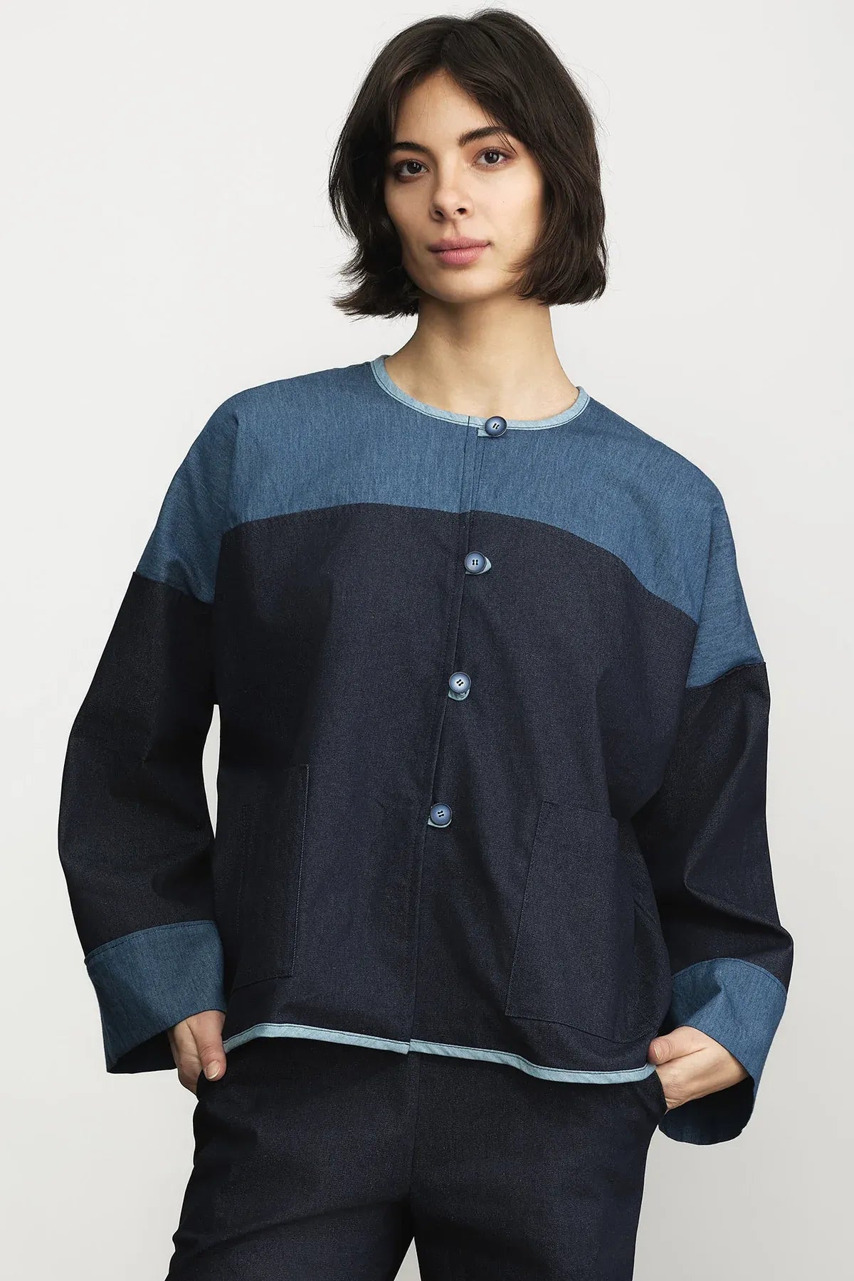 Ciela Jacket in Denim - Jennifer Glasgow Design