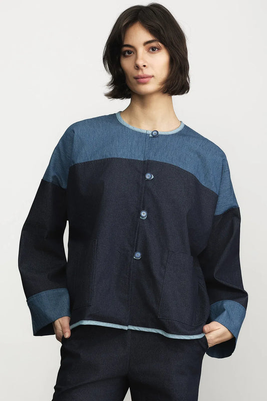 Ciela Jacket in Denim - Jennifer Glasgow Design