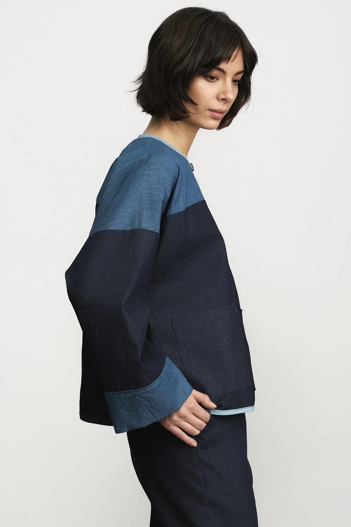 Ciela Jacket in Denim - Jennifer Glasgow Design