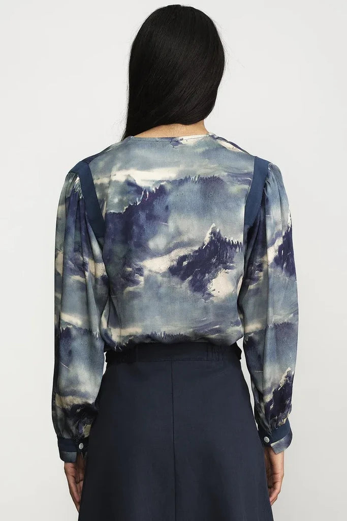 Willow Blouse in Cloud Print - Jennifer Glasgow Design