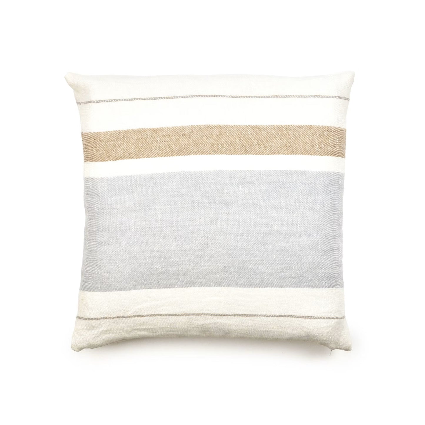 LIBECO | The Belgian Pillow Cover | Oyster Stripe | 20x20”
