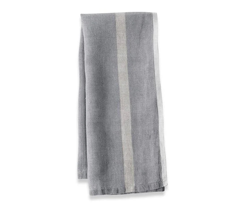 Caravan Laundered Linen Grey/Natural Tea Towel