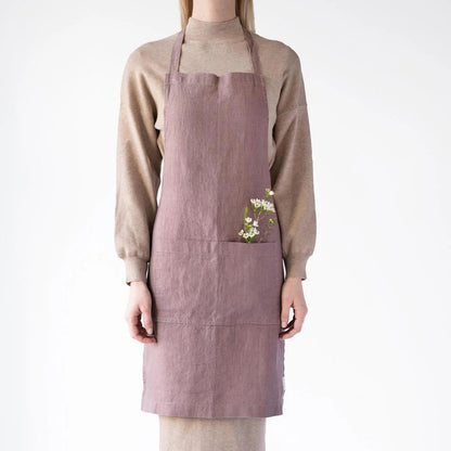 Linen Tales daily linen apron in rose