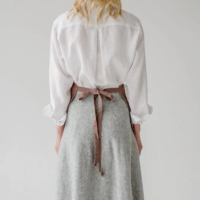 Linen Tales daily linen apron in rose