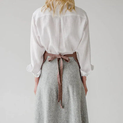 Linen Tales daily linen apron in rose