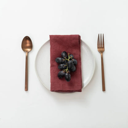 Linen Tales linen napkin in marsala