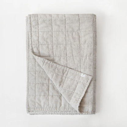 Melange Linen Quilted Blanket
