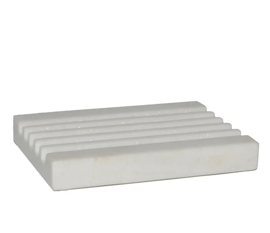 Marble Soap Dish | Grooved