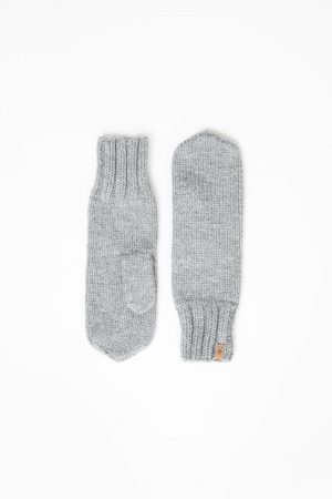 Dinadi Merino Mittens in Flint Grey