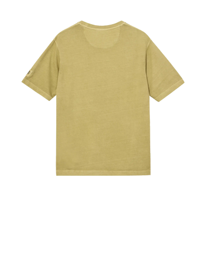 MOS MOSH Gallery Step Faded Short Sleeve T-Shirt in Moss – available in Canada - back view flatlay in Kelowna