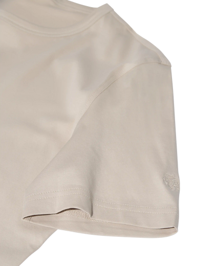 Men's Mos Mosh Gallery Perry short sleeve t-shirt organic cotton chateau gray sleeve detail front at Textile Apparel Kelowna