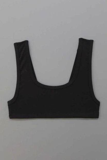 SS24 - Mary Young - Mayes Bra in Black - On display front 4