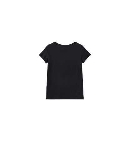Black t-shirt on a white background