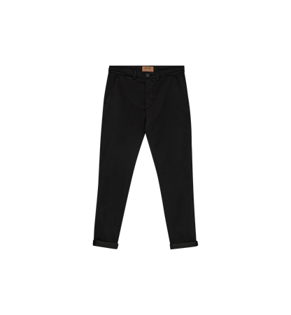 Mos Mosh Gallery Hunt Soft String Pant in Black – front styled view – shop in Kelowna at Textile Apparel