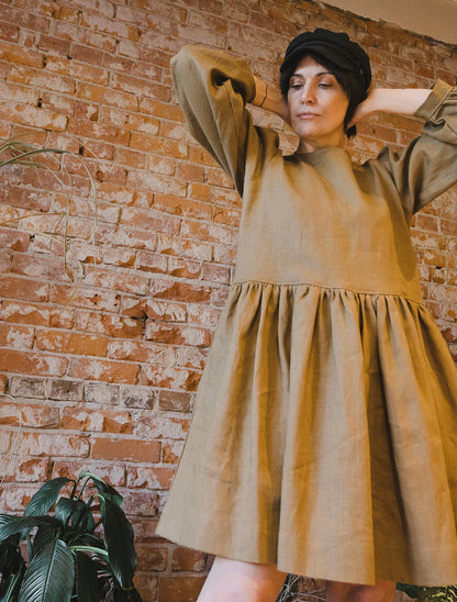 Seek Shelter Mini Gloria Linen dress