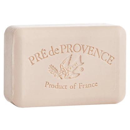 Bar of soap with 'Pre de Provence' branding on a white background