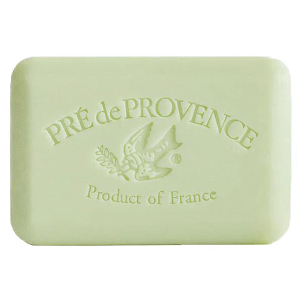 Pre de Provence soap bar on a white background