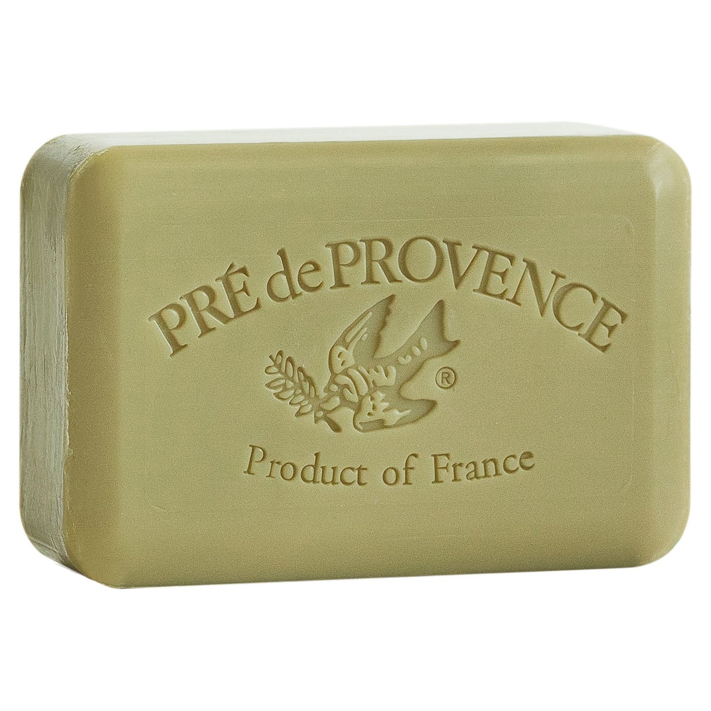 Bar of soap with 'Pre de Provence' branding on a white background