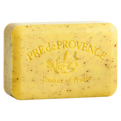 Bar of soap with 'Pre de Provence' branding on a white background