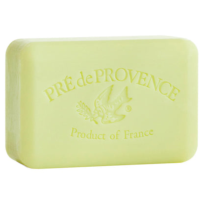 Bar of soap with 'Pre de Provence' branding on a white background