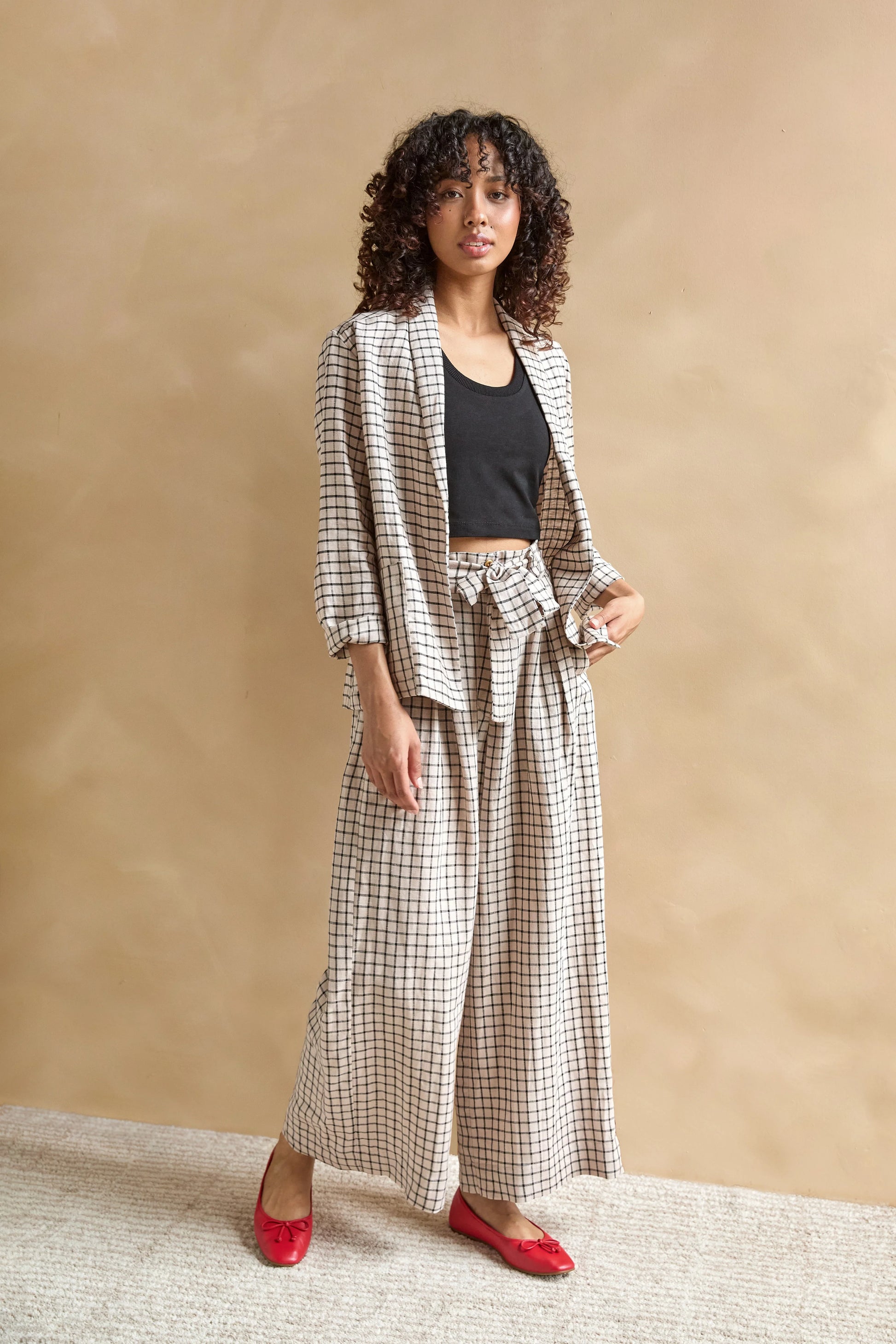 SS25- Marigold  Montreal - Margot Pants in Black Check - photo 1 