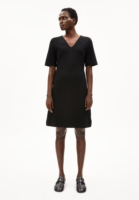 SS25 - ARMEDANGELS - Lesjaa Dress in Black - front 1 