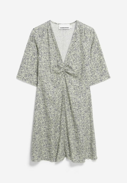 SS25 - ARMEDANGELS - Lilaat Waterdrop  Dress in Seagreen - front display 7