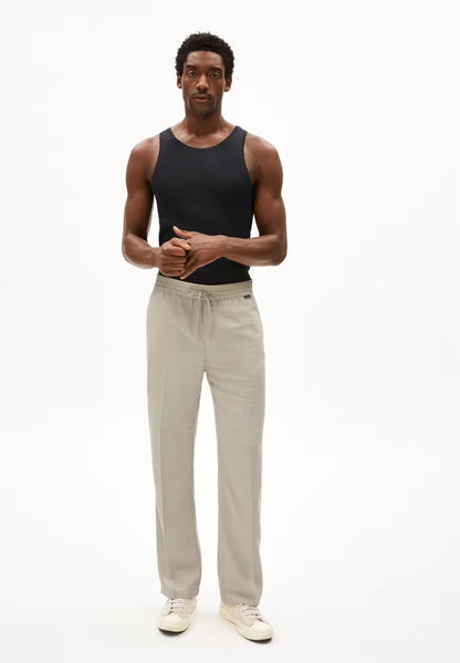SS25 - ARMEDANGELS - Lukaa Lino Pant in Sand Stone - front 1 