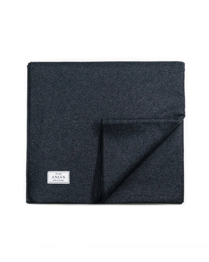 SS25 - Anián - The Melton Wool Blanket in Charcoal - front 1 