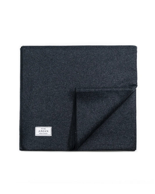 SS25 - Anián - The Melton Wool Blanket in Charcoal - front 1 