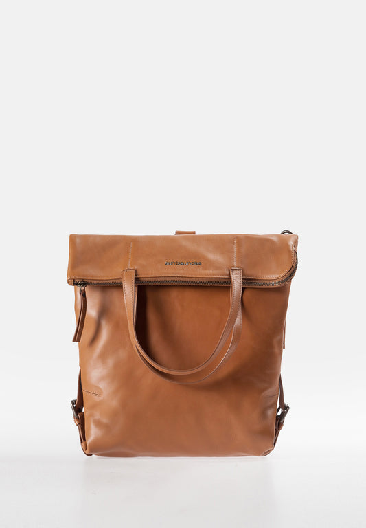 SS25 - Aunts & Uncles - Pomelo Handbag/Backpack in Cognac - front 1