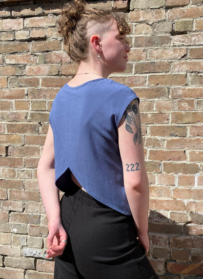 SS25 - Cokluch - Bayang Top in Harper Ocean - back 4 