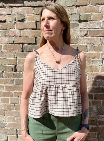 SS25 - Cokluch - Bayang Top in Harper Ocean - front 