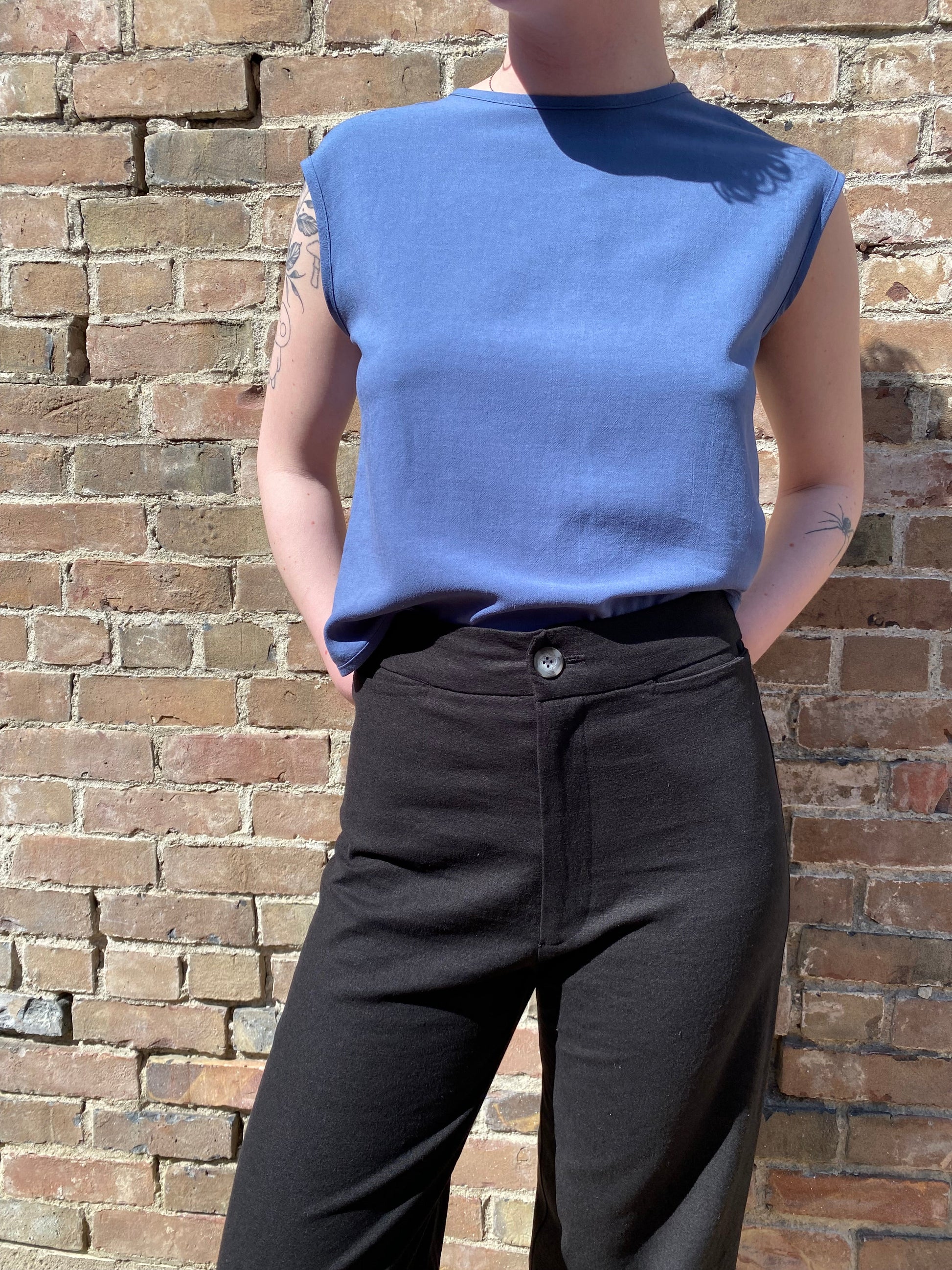 SS25 - Cokluch - Bayang Top in Harper Ocean - front 2 