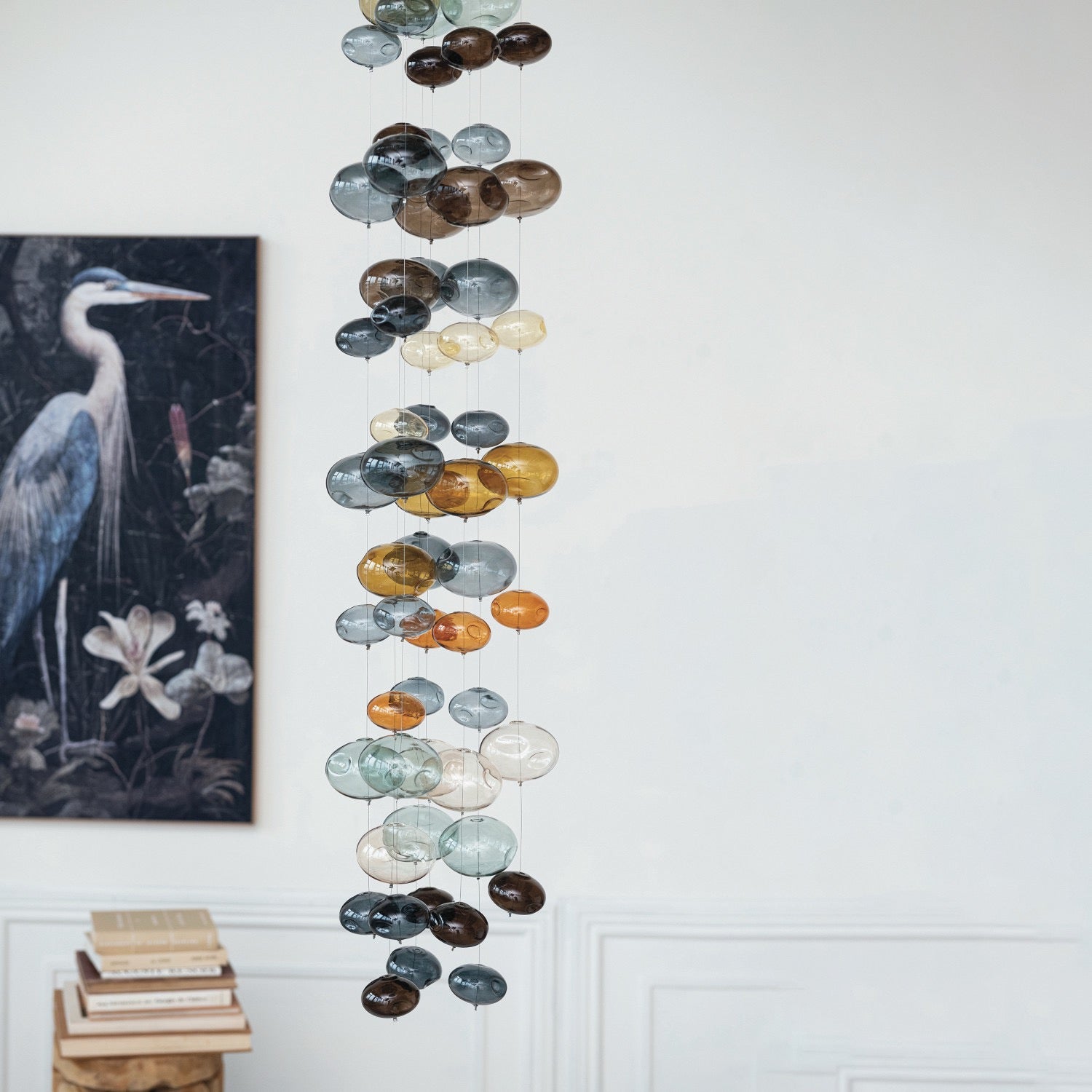 SS25 - Creative co-op - Hand-Blown Glass Bubble Garland | Brown | 47.25"
