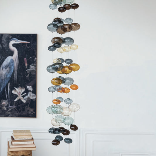SS25 - Creative co-op - Hand-Blown Glass Bubble Garland | Brown | 47.25"
