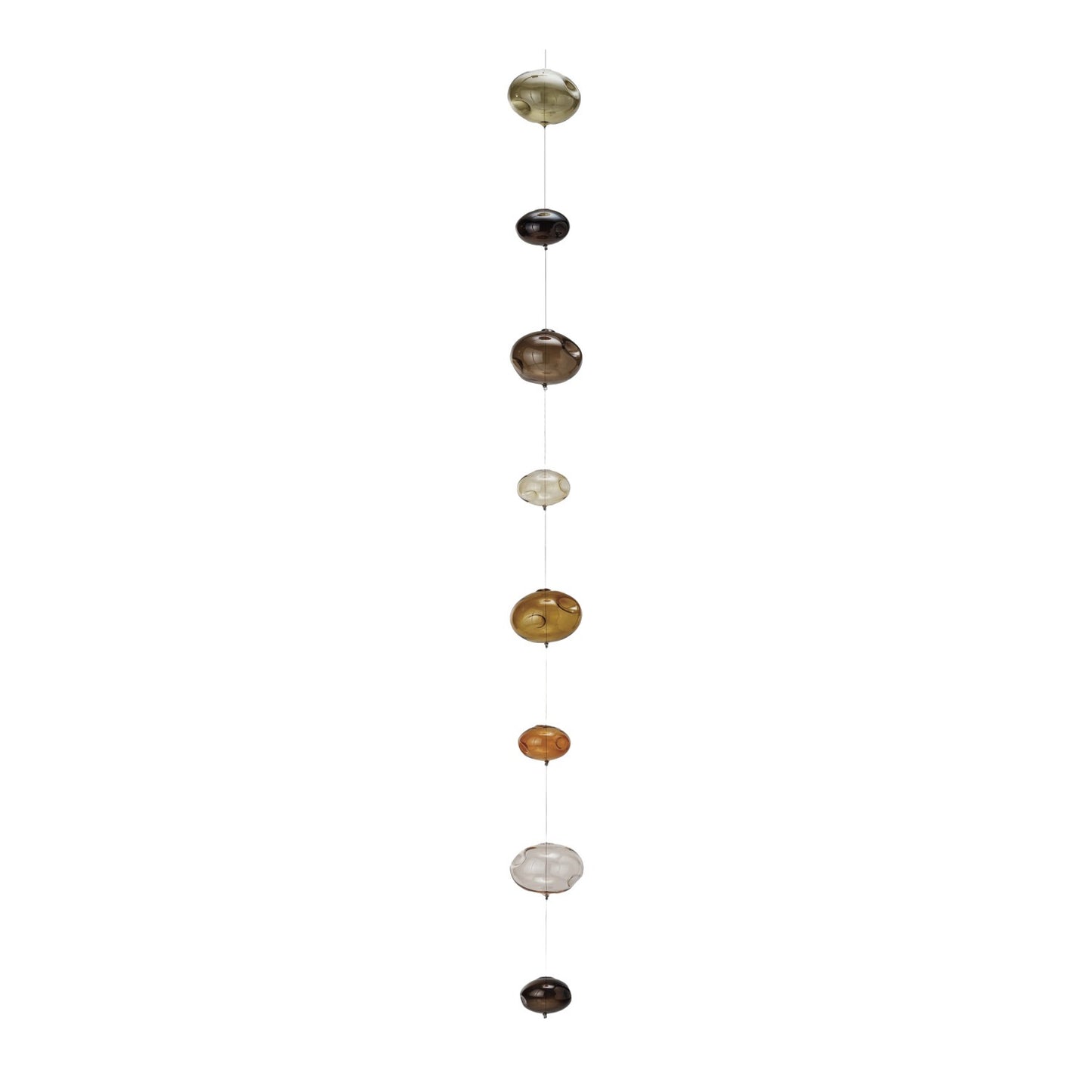 SS25 - Creative co-op - Hand-Blown Glass Bubble Garland | Brown | 47.25" - display 1 