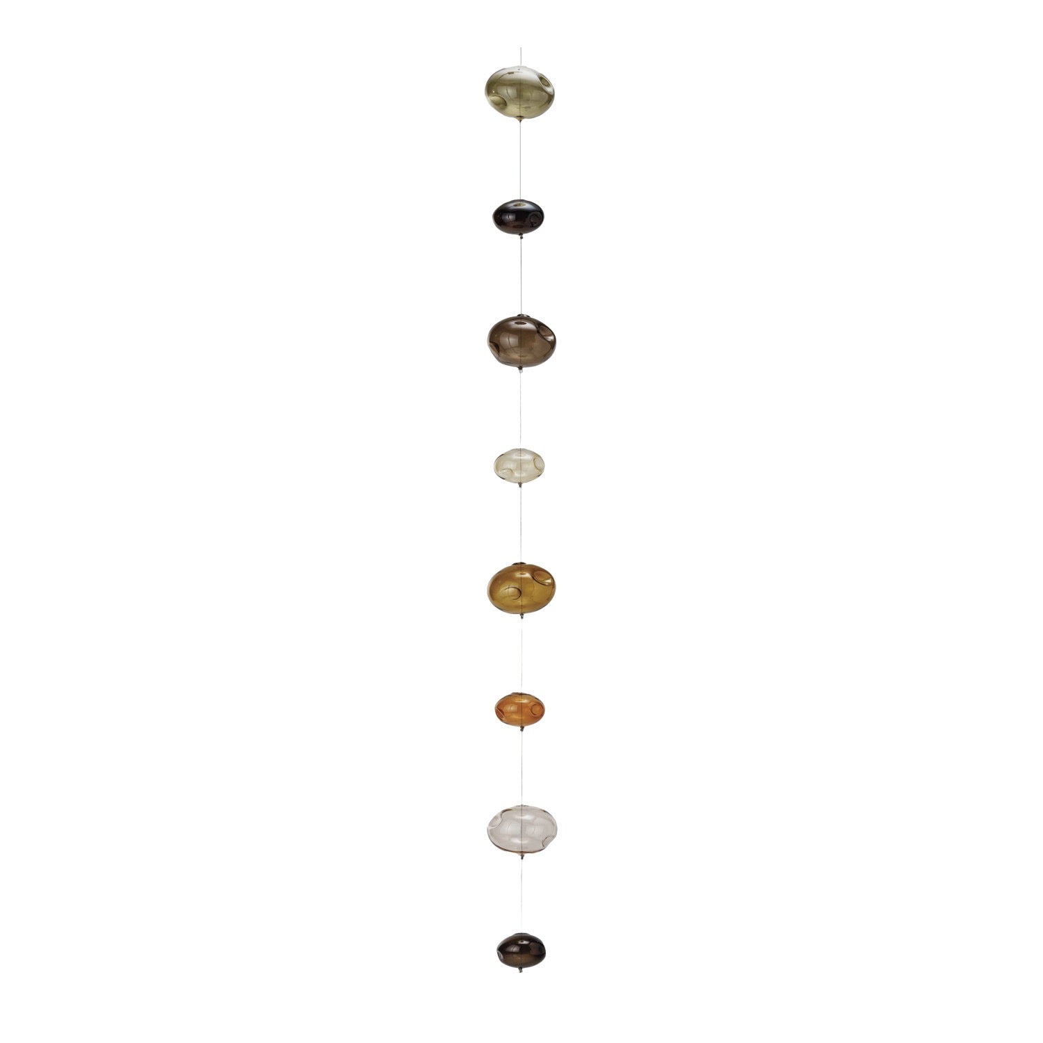 SS25 - Creative co-op - Hand-Blown Glass Bubble Garland | Brown | 47.25" - display 1 