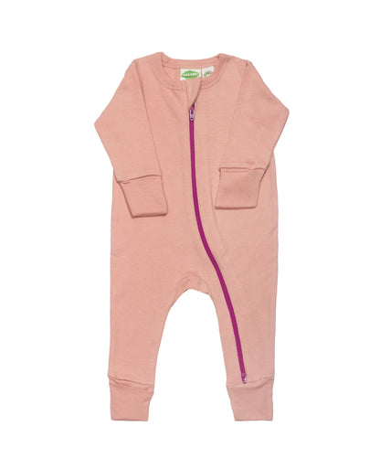 SS25 - Essential 2-WayZip | L/S Romper | Dusty Pink - Parade Organic