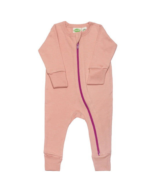 SS25 - Essential 2-WayZip | L/S Romper | Dusty Pink - Parade Organic