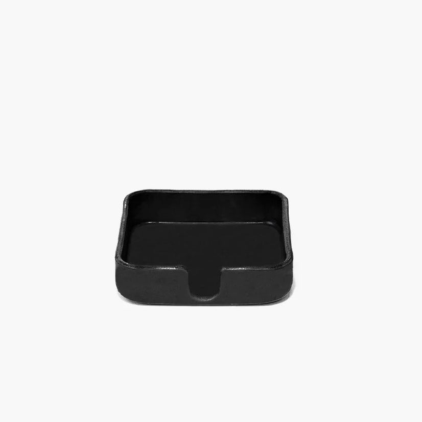 Black rectangular object on a white background