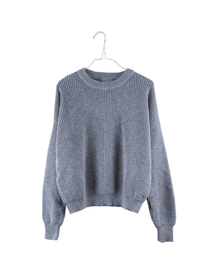 SS25 - It is Well L.A - Pull On Sweater in Clay Blue - display front 1 