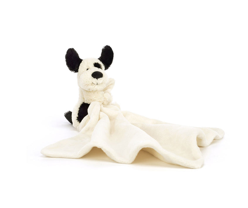 SS25 - Jellycat - Bashful Black & Cream Puppy | Soother - front blanket 2 