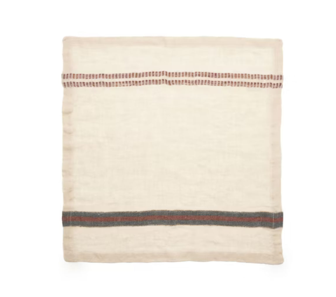 SS25 - LIBECO - Perry Napkin | 2pc Set | Railroad Stripe - display 1 