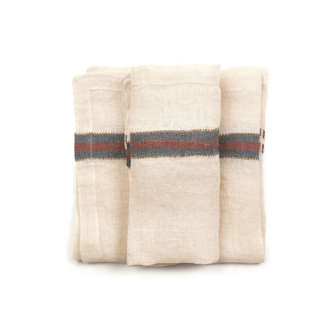 SS25 - LIBECO - Perry Napkin | 2pc Set | Railroad Stripe - display 5