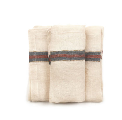 SS25 - LIBECO - Perry Napkin | 2pc Set | Railroad Stripe - display 5