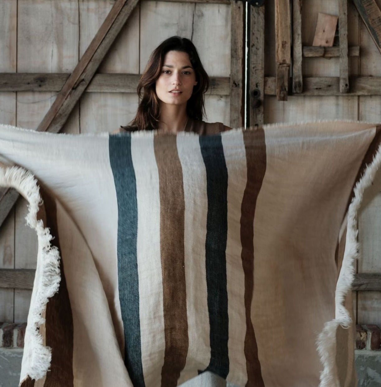 SS25 - Libeco - Belgian Linen Fouta | 43x71" | Dakota Stripe - front lifestyle 1 