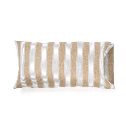 SS25 - Libeco - Maora Stripe Linen | Pillow Case Pair | King - on display 3