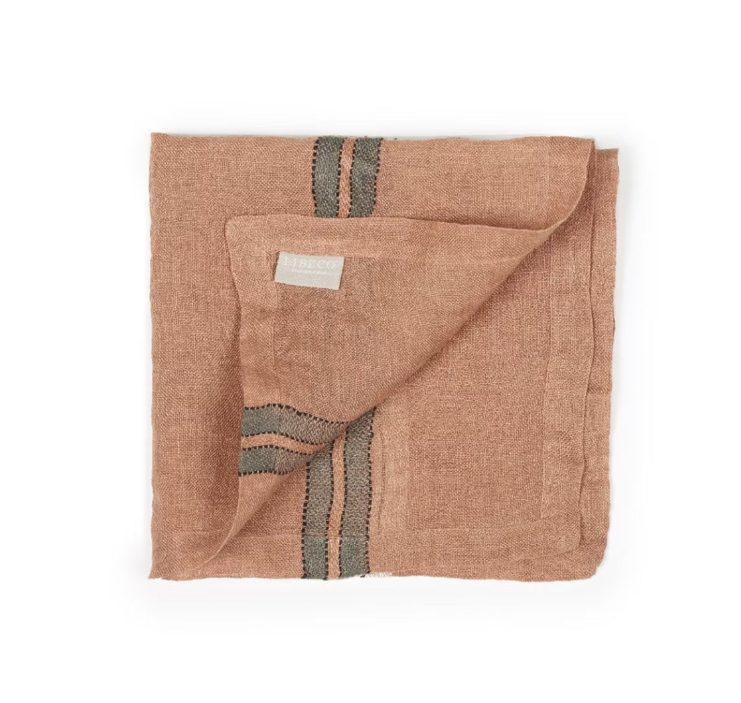 SS25 - Libeco - Mojave Napkin | 2pc Set | Stripe - display folded 2 