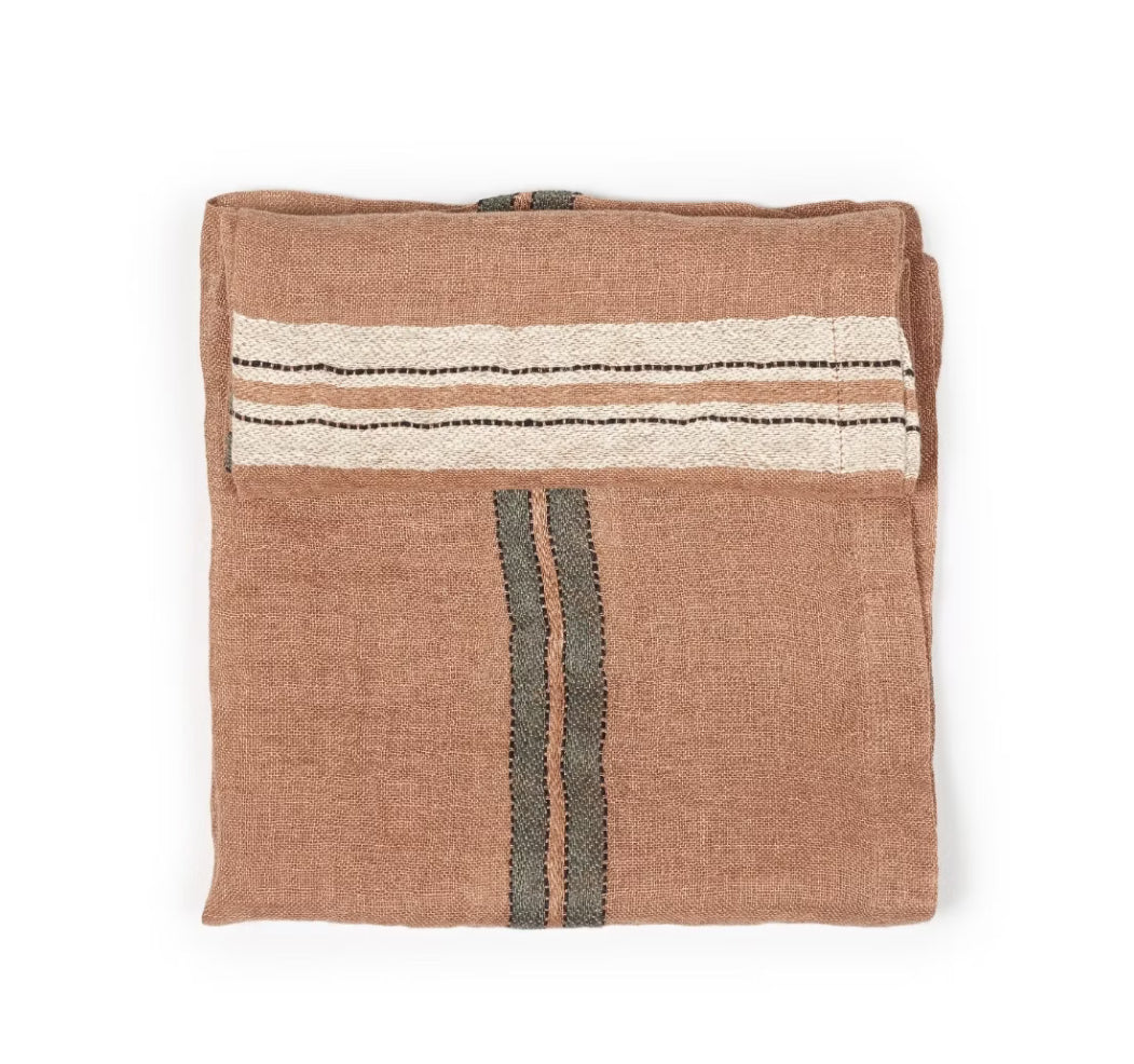SS25 - Libeco - Mojave Napkin | 2pc Set | Stripe - display folded 3